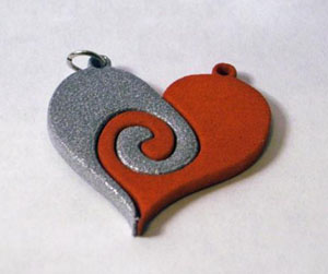 linked heart necklace