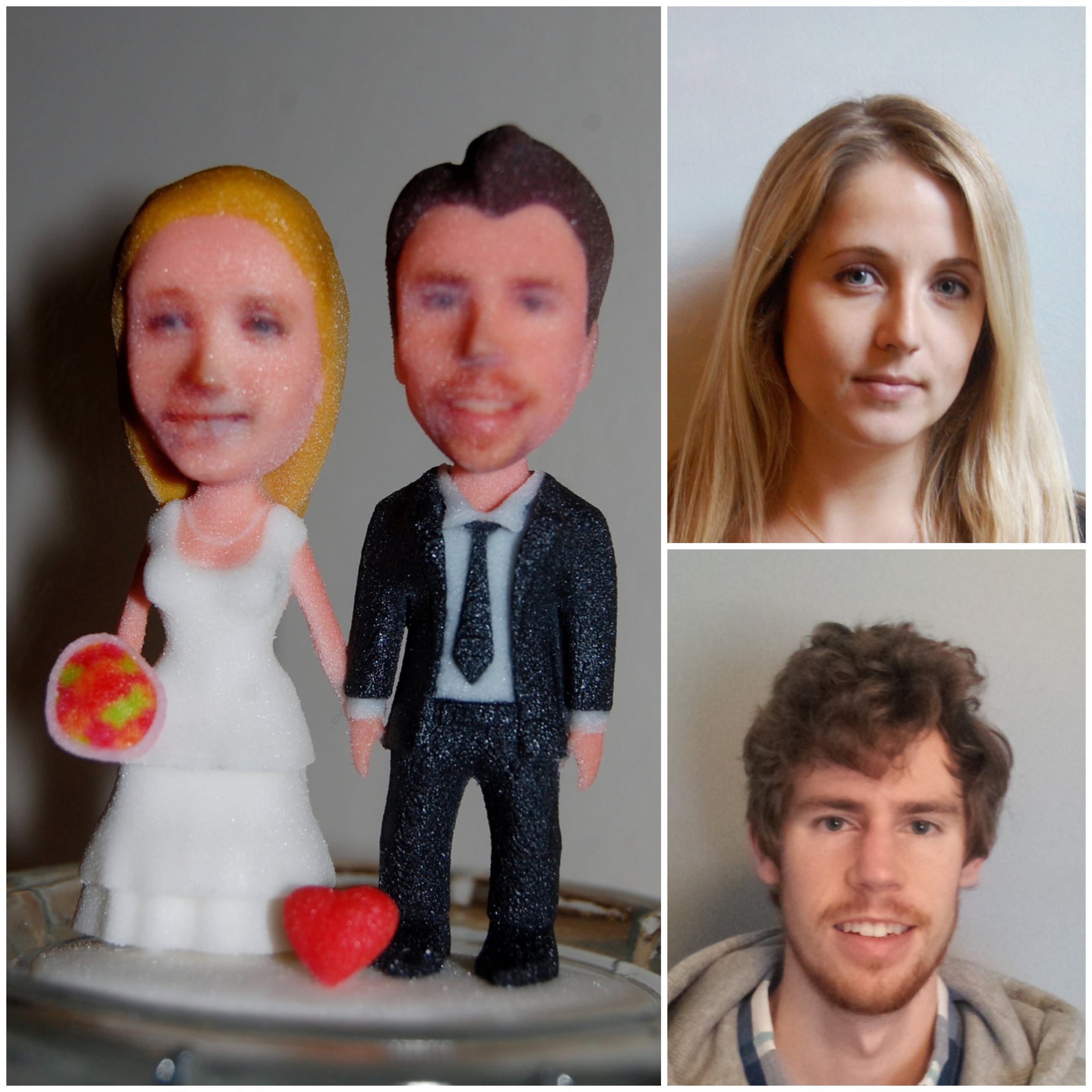 3D printed wedding cake toppers Credit: Yoni Binstock