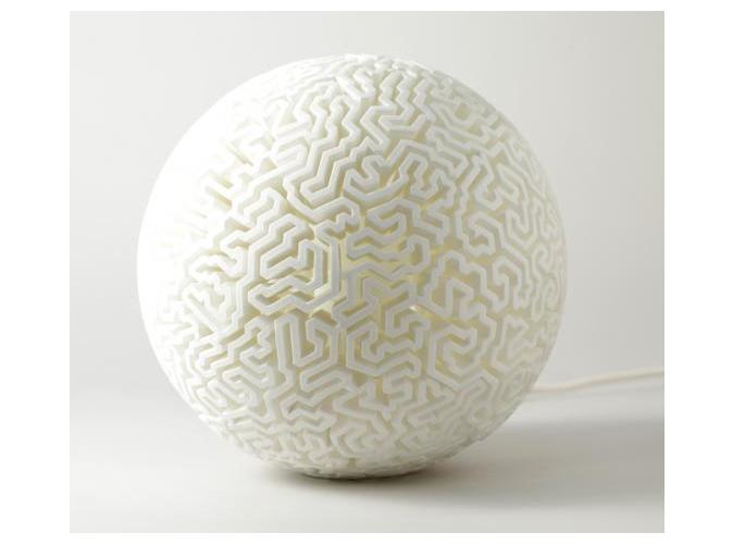 3D Printed Labyrinth Lamp on Shapeways