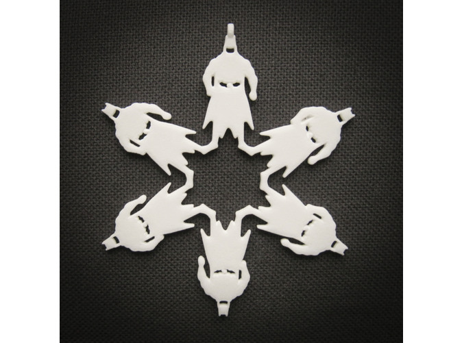 3D Printed Batman Snowflake Ornament