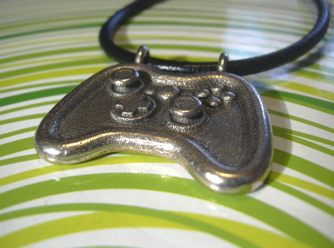 3D Printed Games controller pendant on Shapeways
