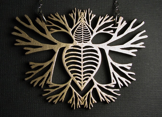 Jamie Spinello 3D printed stainless steel heart