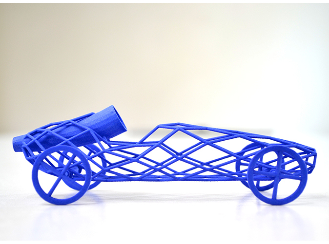 3D Printed Balloon powered car