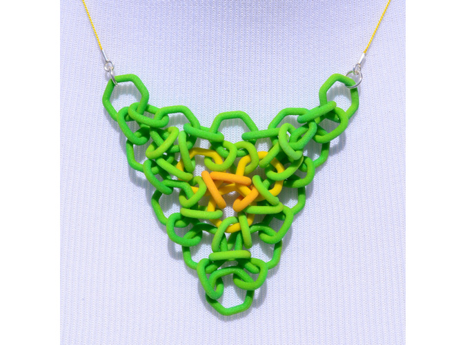 Green to Yellow Mesh Pendant