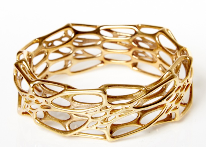 Nervous System 3D Print Brass on Shapeways