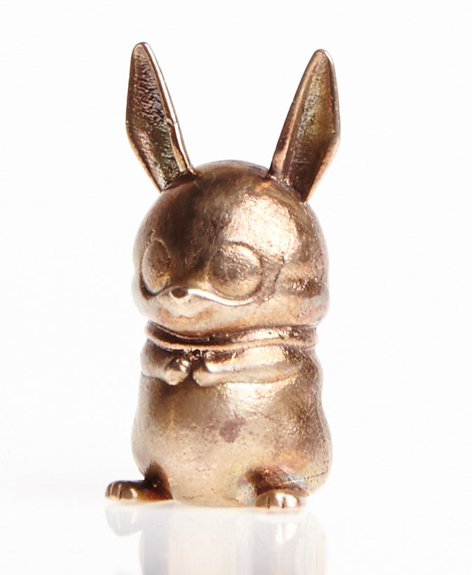 BAd Bowie the Bunny gets RAW in Bronze 3D Prints at Shapeways