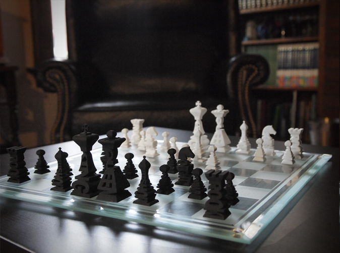Typographical Chess Set by One Save Solution