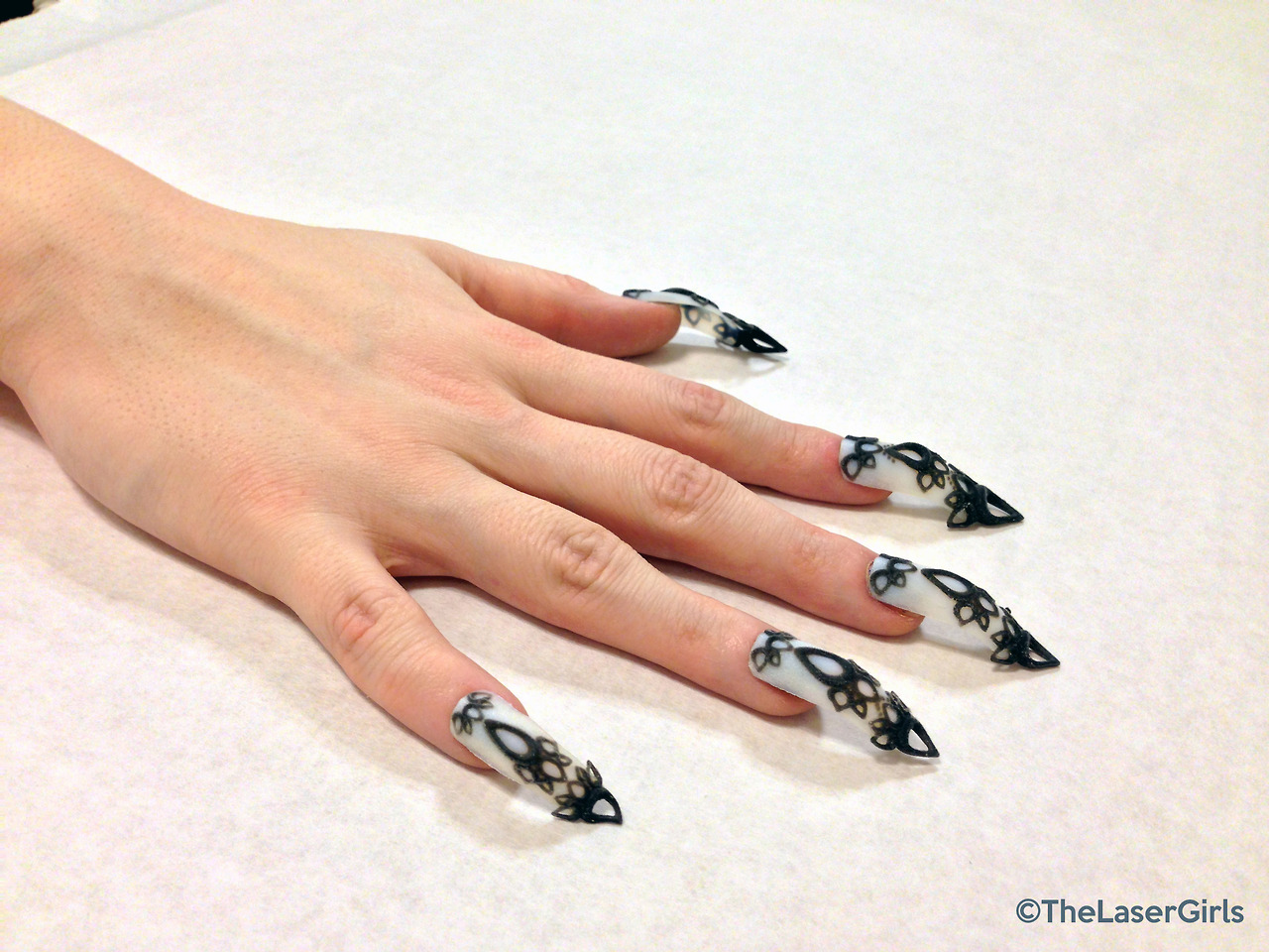 3D Printed Acrylic Nails by Laser Girls on Shapeways