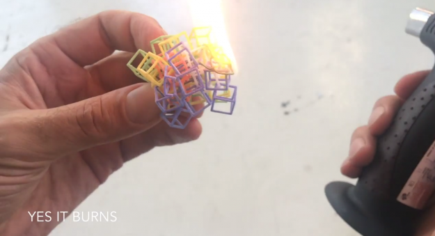 Shapeways Full Color Plastic 3D Printing is flamable