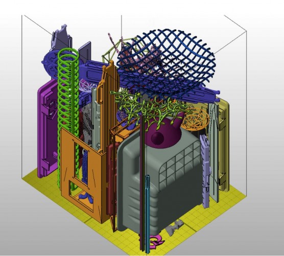SLS Tray ready to 3D print