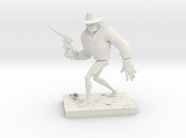 3D printed figurine Gunfighter plastic animation model