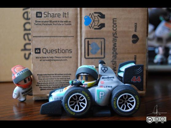 3D printed formula 1 figurine