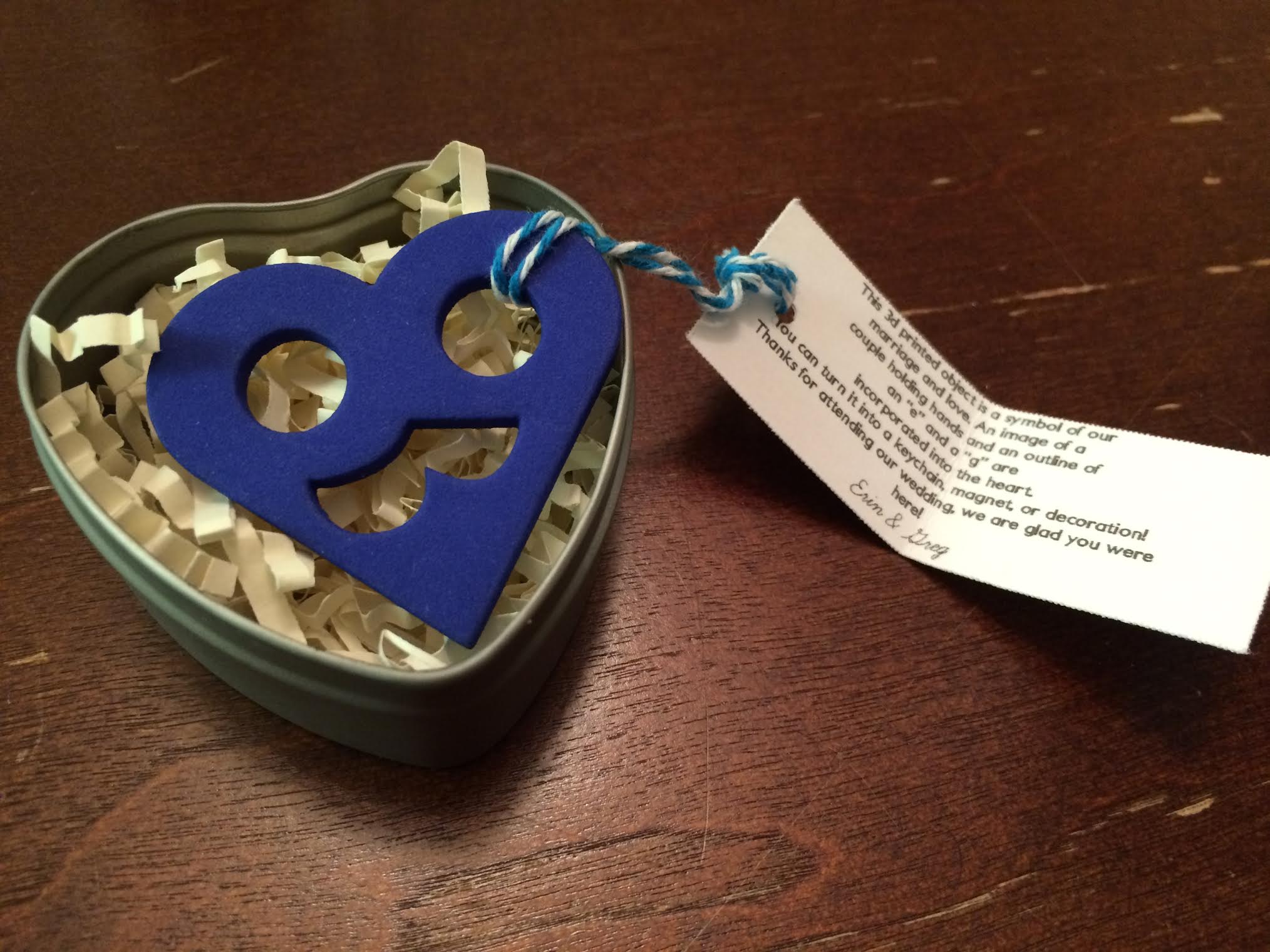 3D printed custom wedding favor