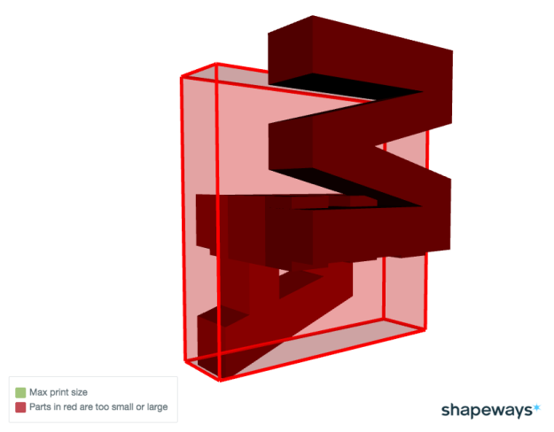 bounding box, size, too small, visualization, Shapeways