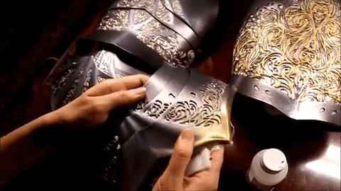 Custom 3D Printed Medieval Armor Shapeways Cosplay Moving 