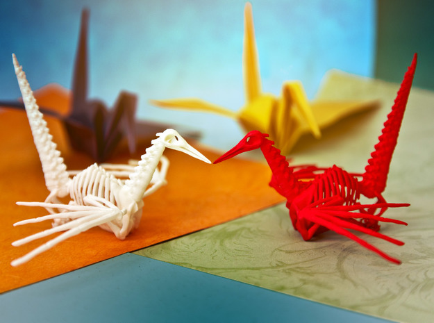 Origami Crane Skeleton by Joaquin Baldwin 3D Printed Designs