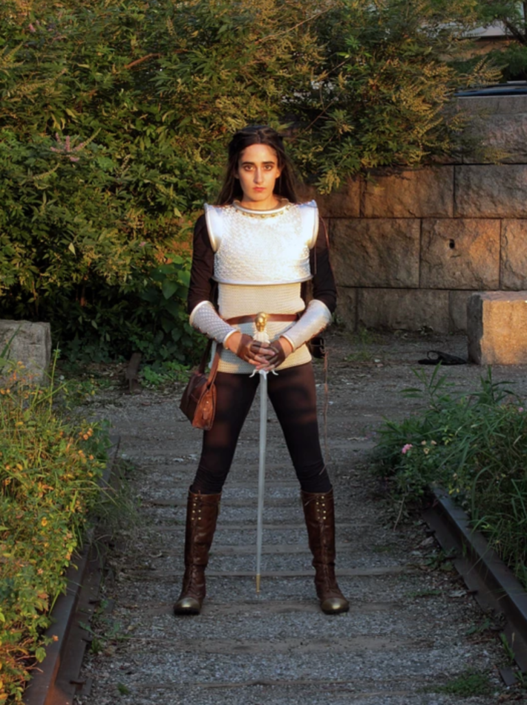 Sarah in Queen Knight cosplay