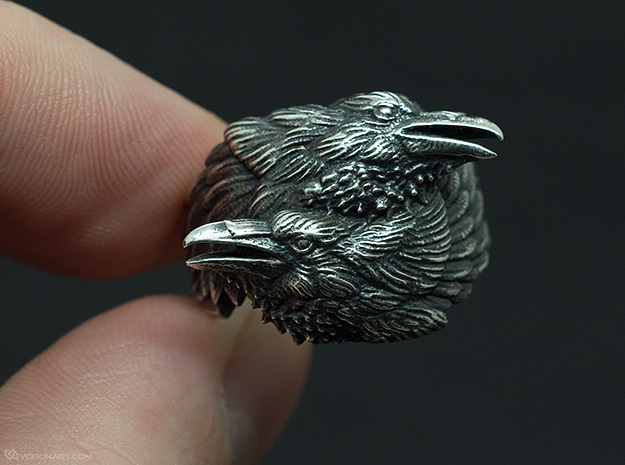 Two Ravens Ring by Disculpt