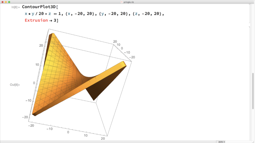 Mathematica screenshot: ContourPlot3D