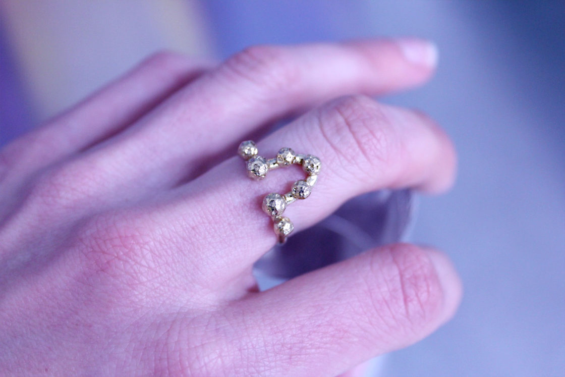 3d printed brass ring product shot