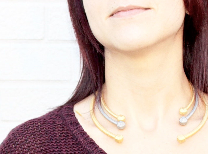 choker necklace trend gold silver 3D printed jewelry