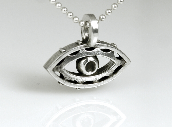 evil eye charm pendant necklace 3D printed jewelry