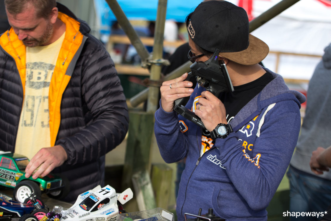 RC Car Racer Kenny Mok prepares to race at the IconicRC Revival