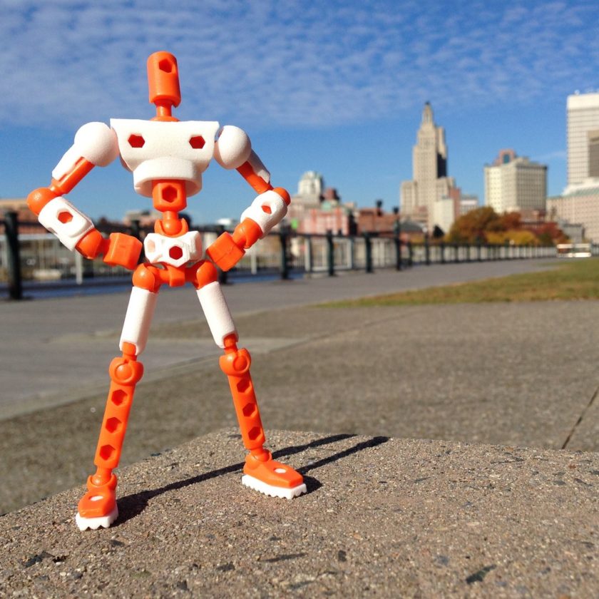 3d printed robot action figure