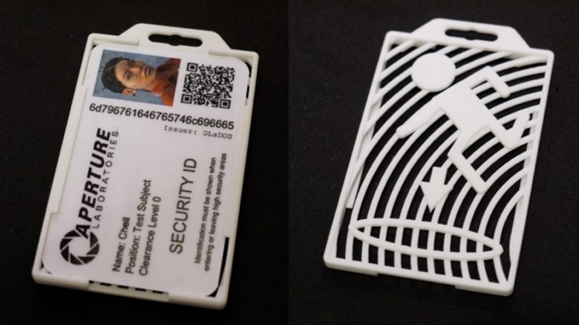 valve games portal aperture science security card holder