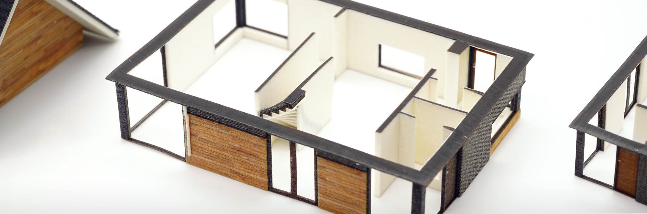Architectural model 3D printed in High Definition Full Color material