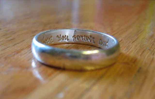 3D printed wedding ring silver shapeways