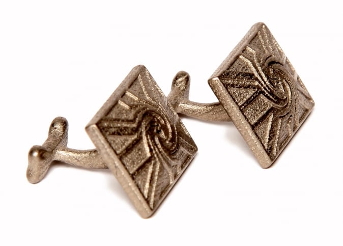 Twisted Brit Cufflinks by Nick Graham, 3D Printed by Shapeways