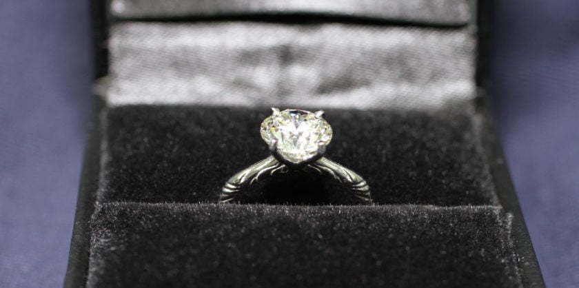custom designed, 3D printed engagement ring