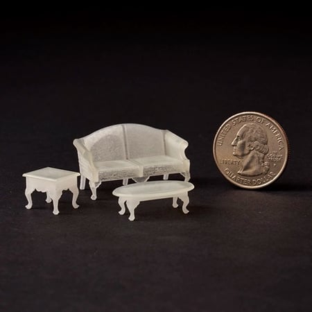 miniature models printed in fine detail plastic