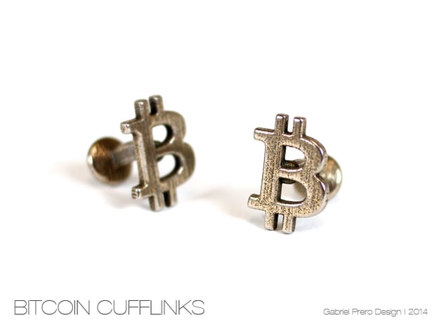 Bitcoin Cufflinks by Cufflink Junkie