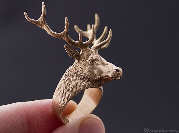 Deer Head Ring by Disculpt