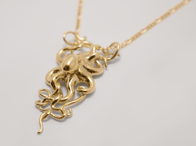 3d printed Octopus necklace Pendant
