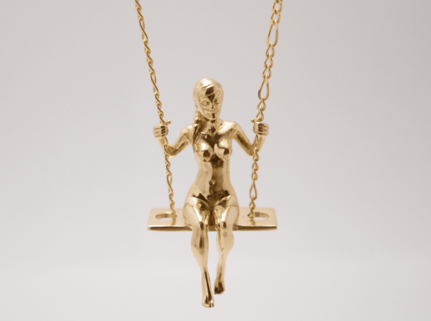 3D printed sculpture necklace pendant