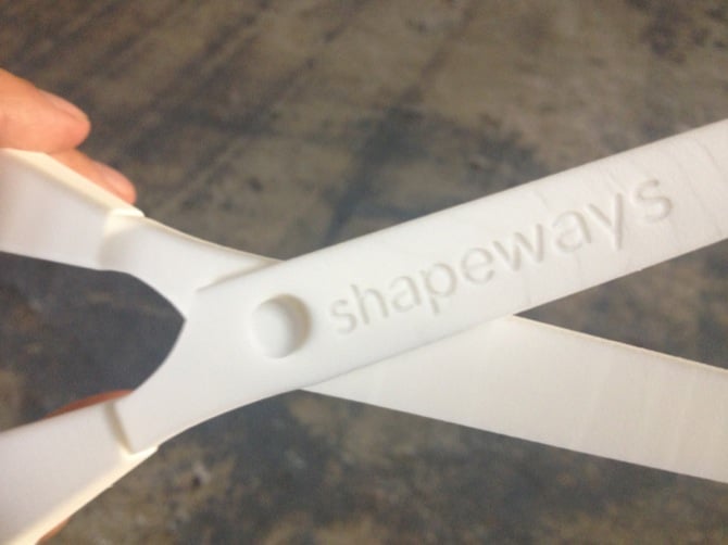 3D Printed Scissors used by Mayor Bloomberg to cut ribbom at Shapeways NYC