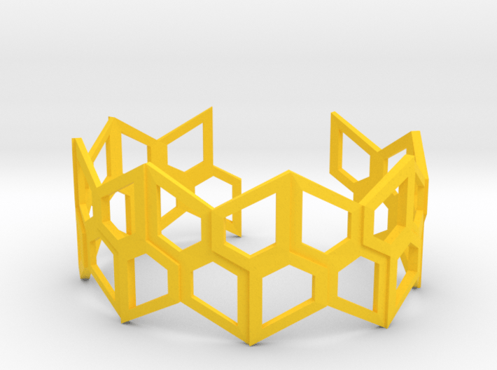 Kershner wrapped pentagon tessellation bracelet by mathgrrl