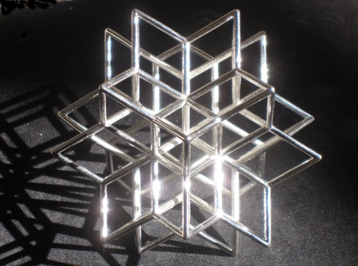 3D-printed-rhombic-star-earring