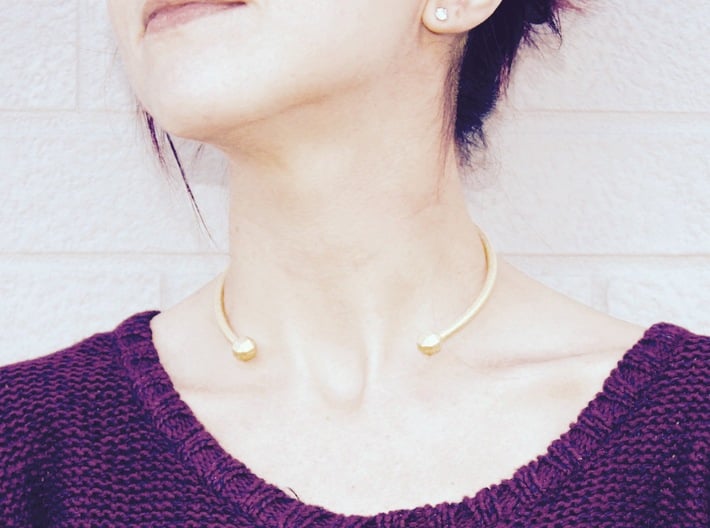 choker necklace trend gold silver 3D printed jewelry