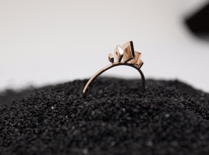 minimalist ring fashion jewelry 3D printed jewelry