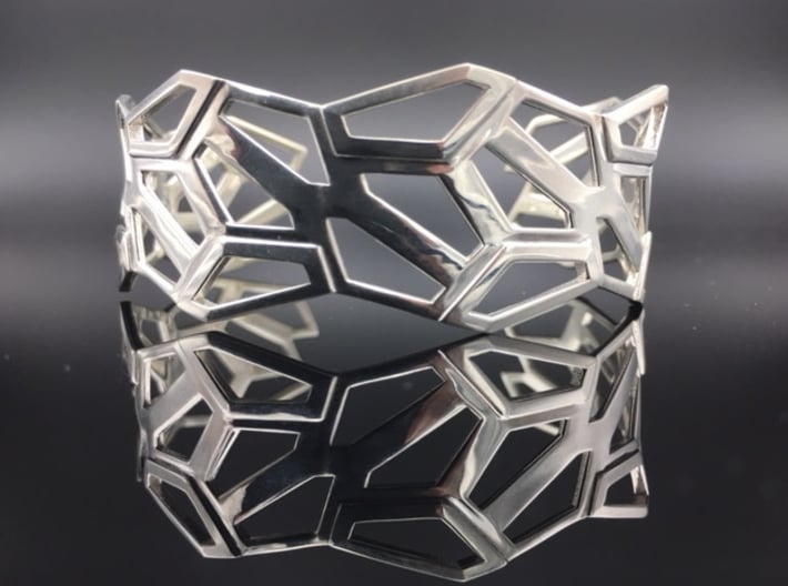 stein cuff bracelet mathematical design 3d printed jewelry