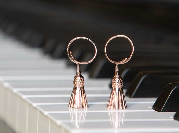 earrings tassels 3D printed jewelry trend