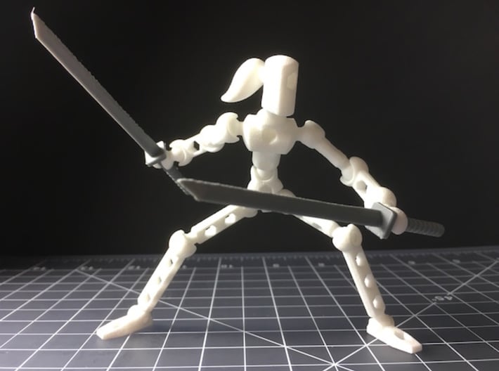 woman warrior 3d printed action figure