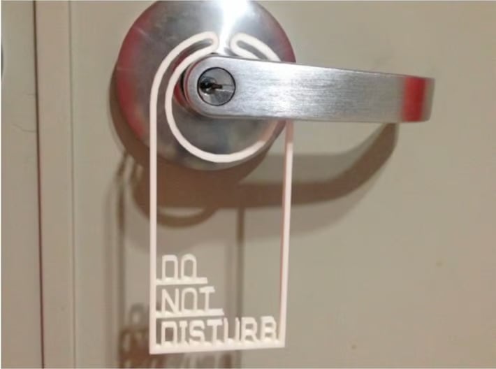 do not disturb door hanger
