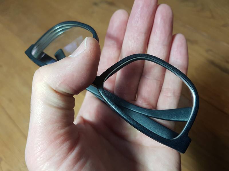 Black 3D printed eyeglasses