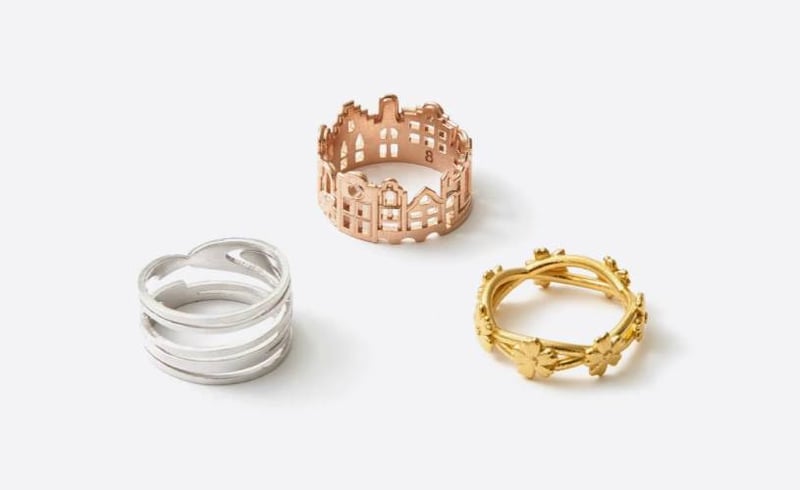 3d printed jewelry made with Shapeways rapid prototyping service