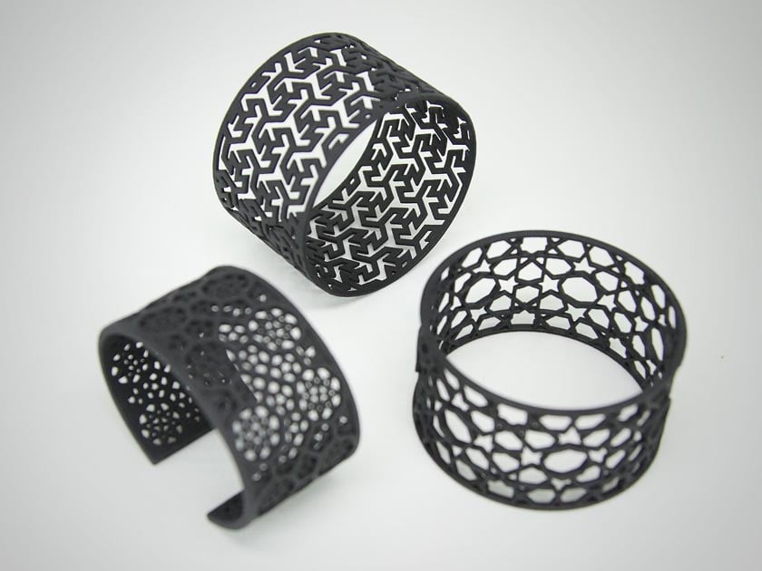 nylon plastic bracelet 3d printed jewelry HP multi jet fusion printer